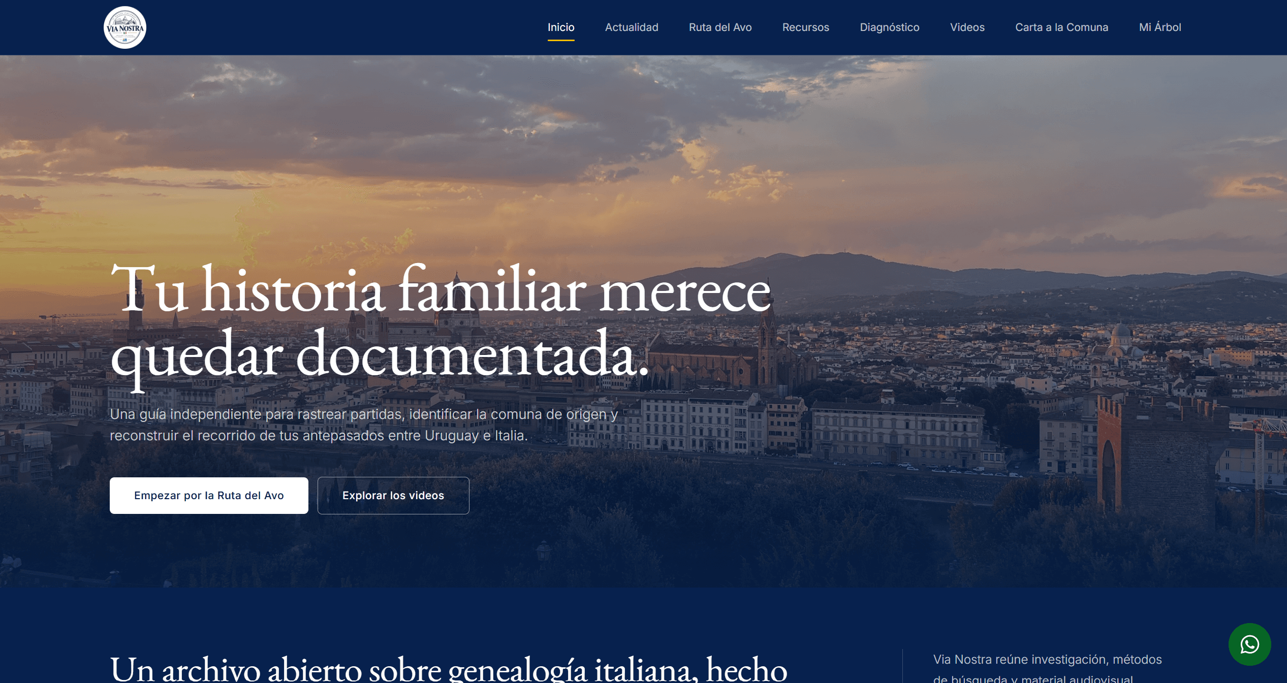 Via Nostra website preview